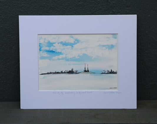 Print -Unframed-Blue sky day over Sandymount beach (Limited Edition)