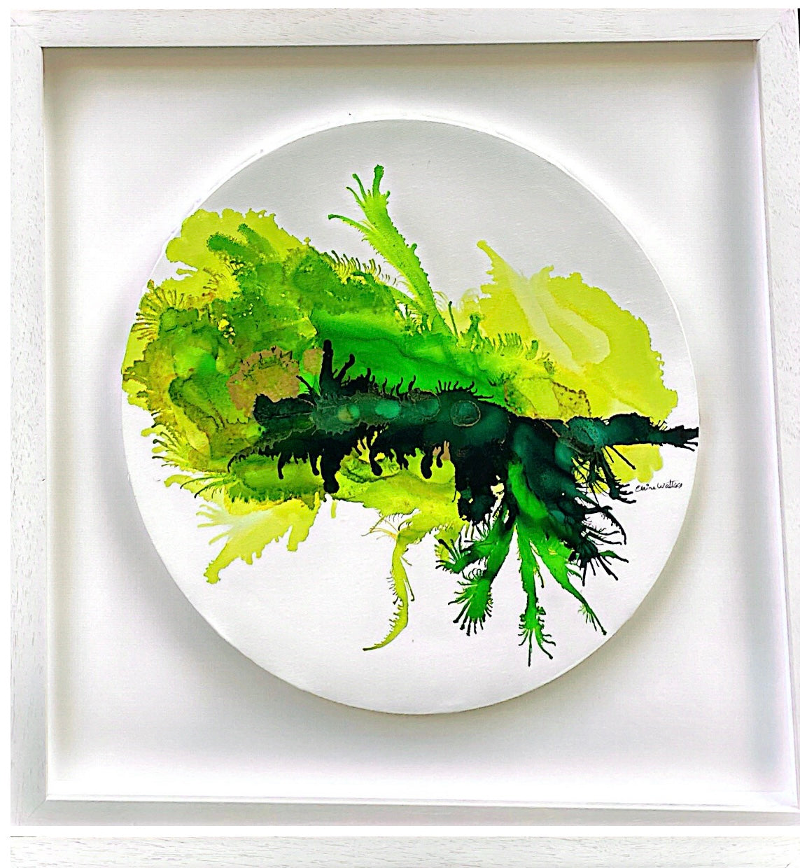 Alcohol Ink - The  Chakra Series-The Heart Chakra-Green Circle