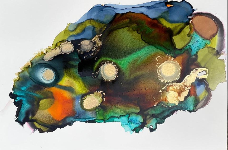 Alcohol Ink - The world spins madly on