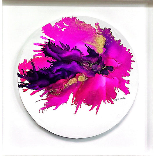 Alcohol Ink - The  Chakra Series-The Crown Chakra-(Purple Circle)