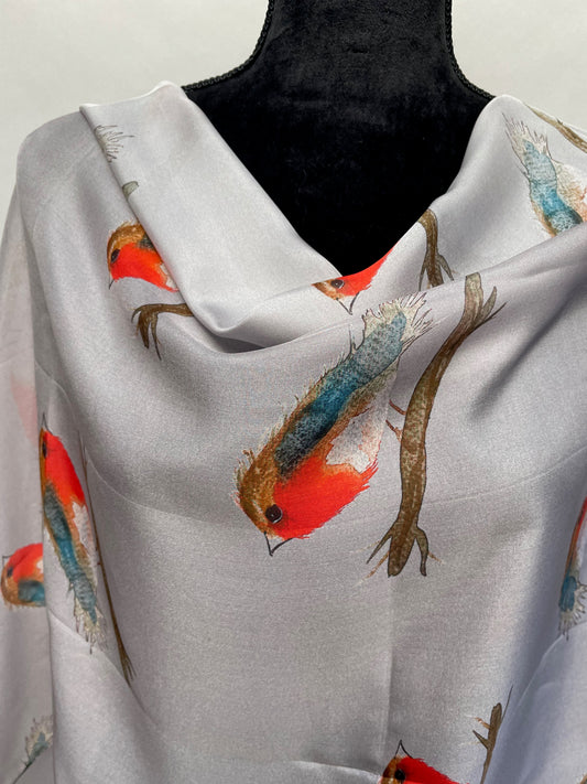 Product-Silk Scarf-Robin